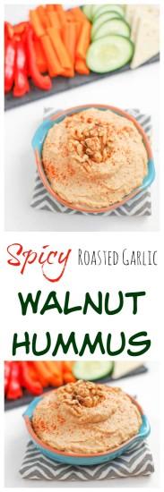 Spicy Walnut Hummus with Roasted Garlic