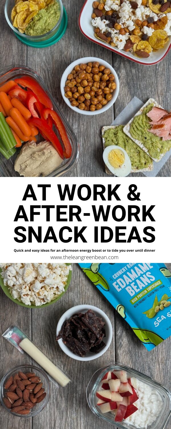 Need at-work and after-work snacks for adults? Here are some easy, healthy snack ideas that can give you a mid-afternoon energy boost or tide you over until dinner. 