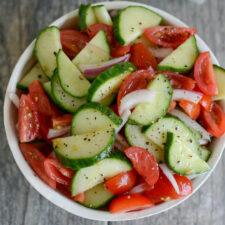 Easy Cucumber and Tomato Salad | Perfect for summer!