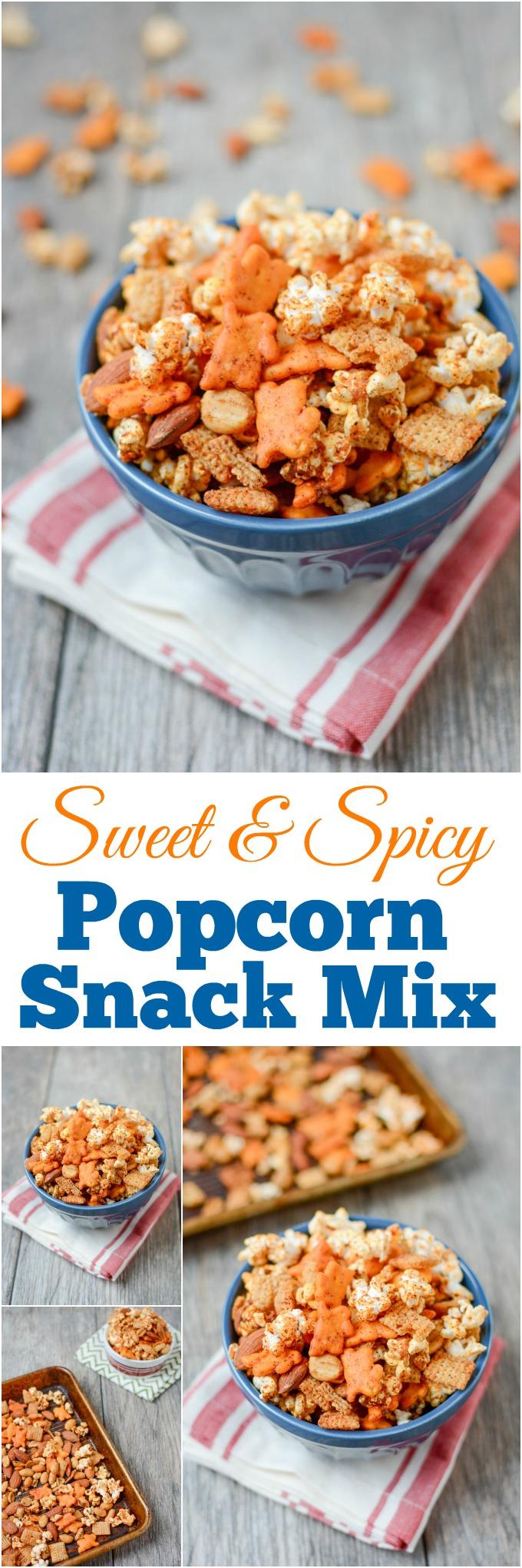 Sweet And Spicy Popcorn Snack Mix