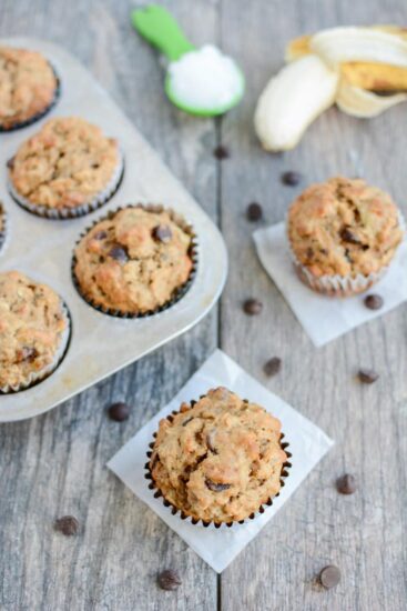 Coconut Oil Banana Muffins