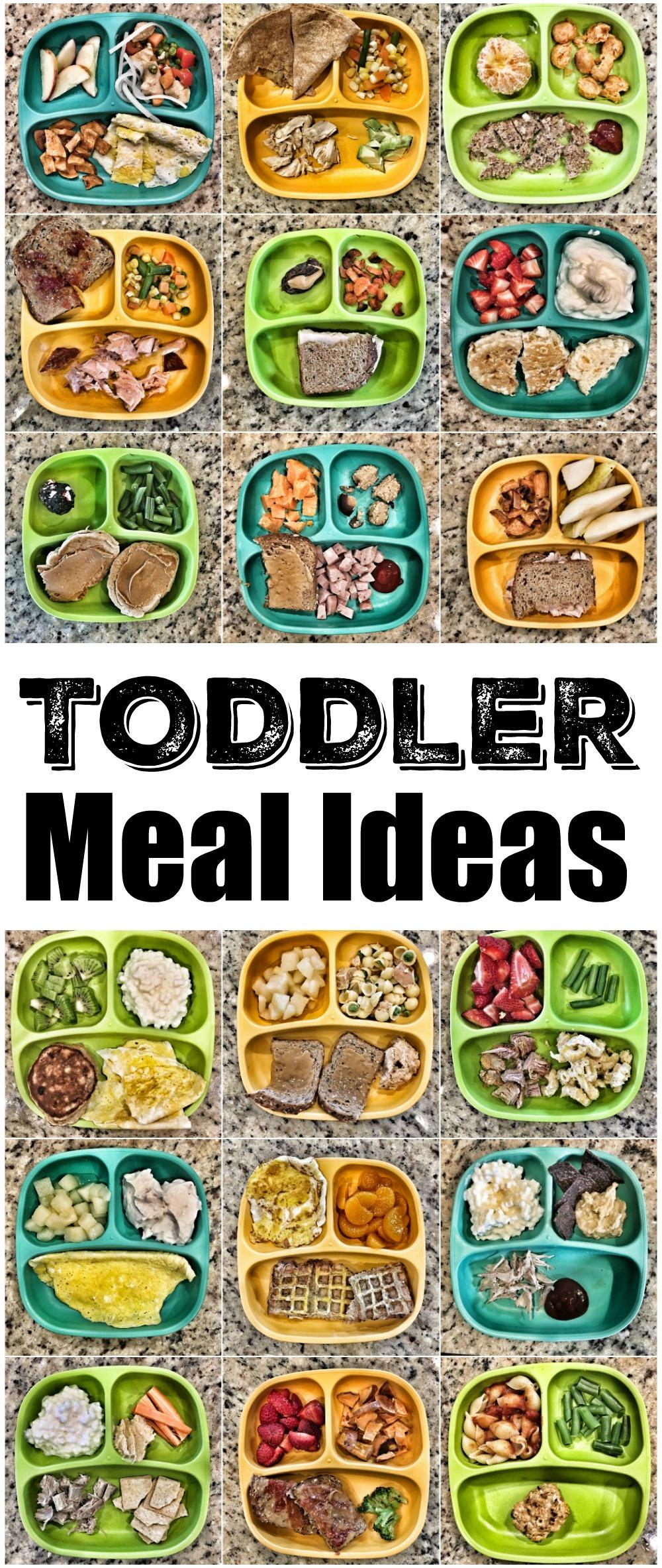 Use these Quick Toddler Meal Ideas to inspire some healthy new ideas for breakfast, lunch and dinner!