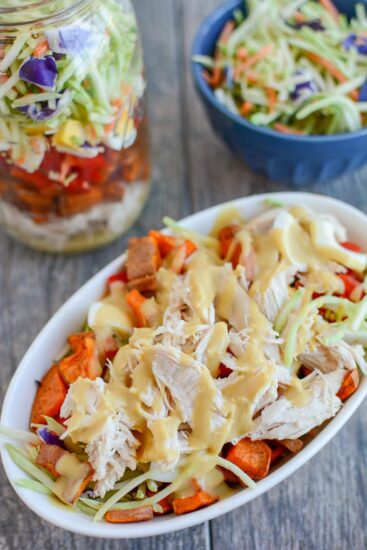 Broccoli Slaw Salad in a Jar