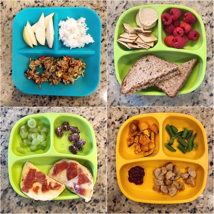 Easy and nutritious toddler lunch — these are some of my toddler's fav