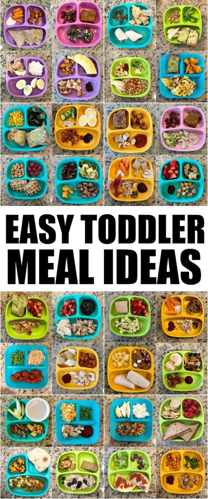 These Toddler Meal Ideas are simple, healthy and easy to assemble. Use these ideas to introduce your toddlers to new foods, help picky eaters and make meals more enjoyable for everyone.