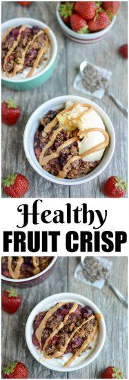 Healthy Fruit Crisp | Top with yogurt for breakfast!