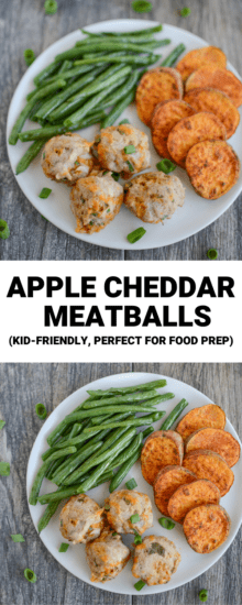 Apple Cheddar Turkey Meatballs