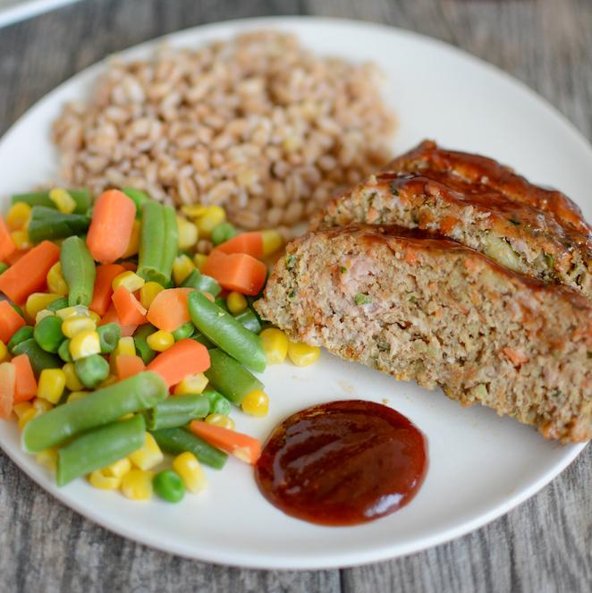 Easy Turkey Meatloaf with Vegetables