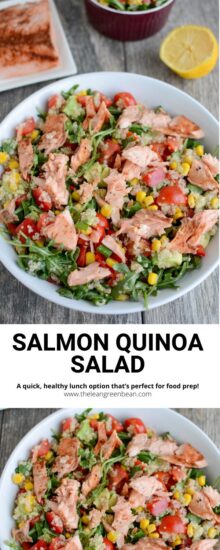 Salmon Quinoa Salad Recipe | High protein lunch or dinner!