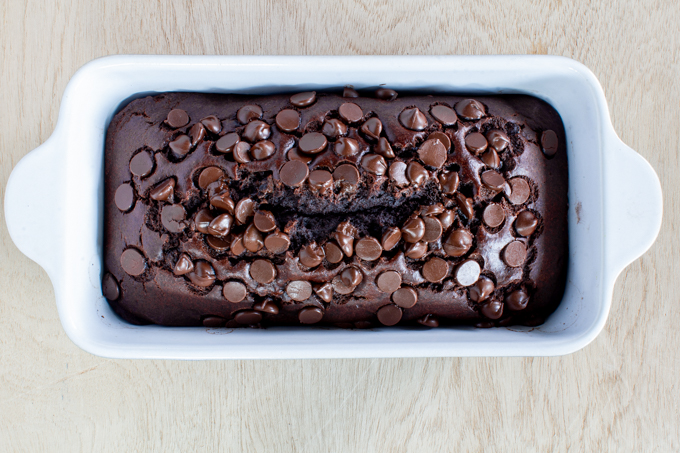 Chocolate Zucchini Bread with Chocolate Chips