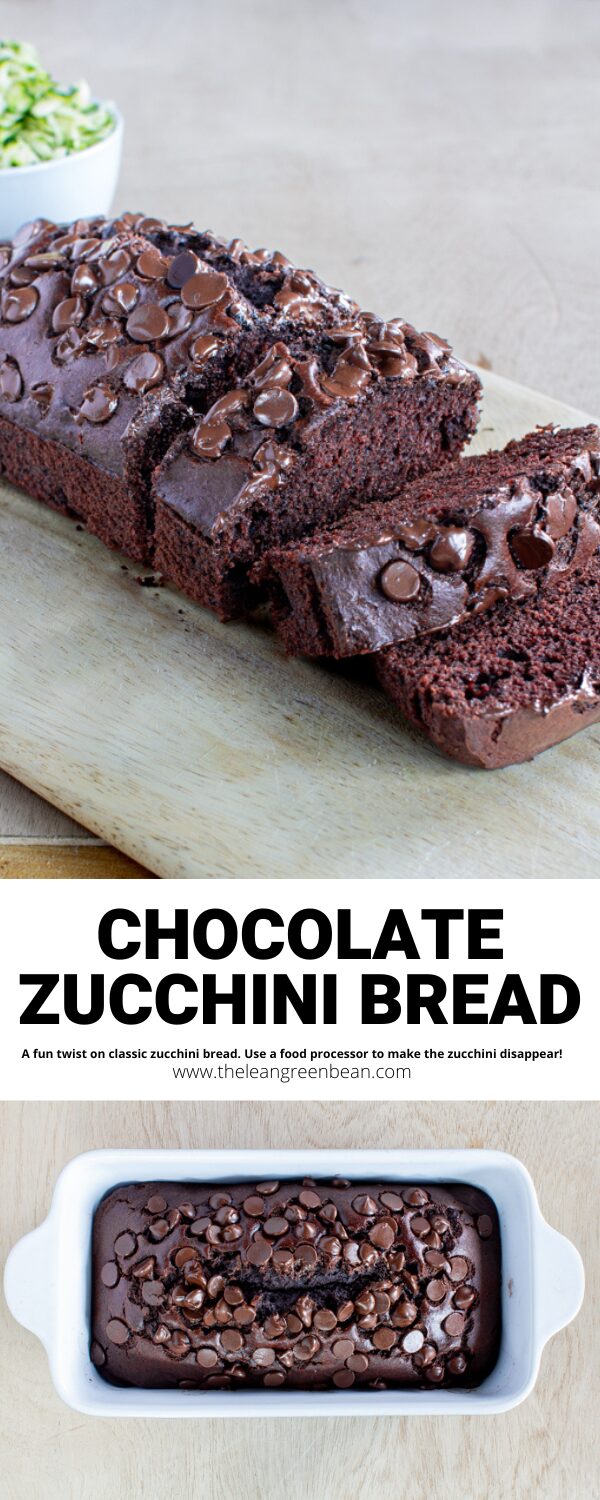 This Chocolate Zucchini Bread with Chocolate Chips is the perfect way to use up all of those summer zucchini. Kid-friendly and perfect for breakfast or snack time.