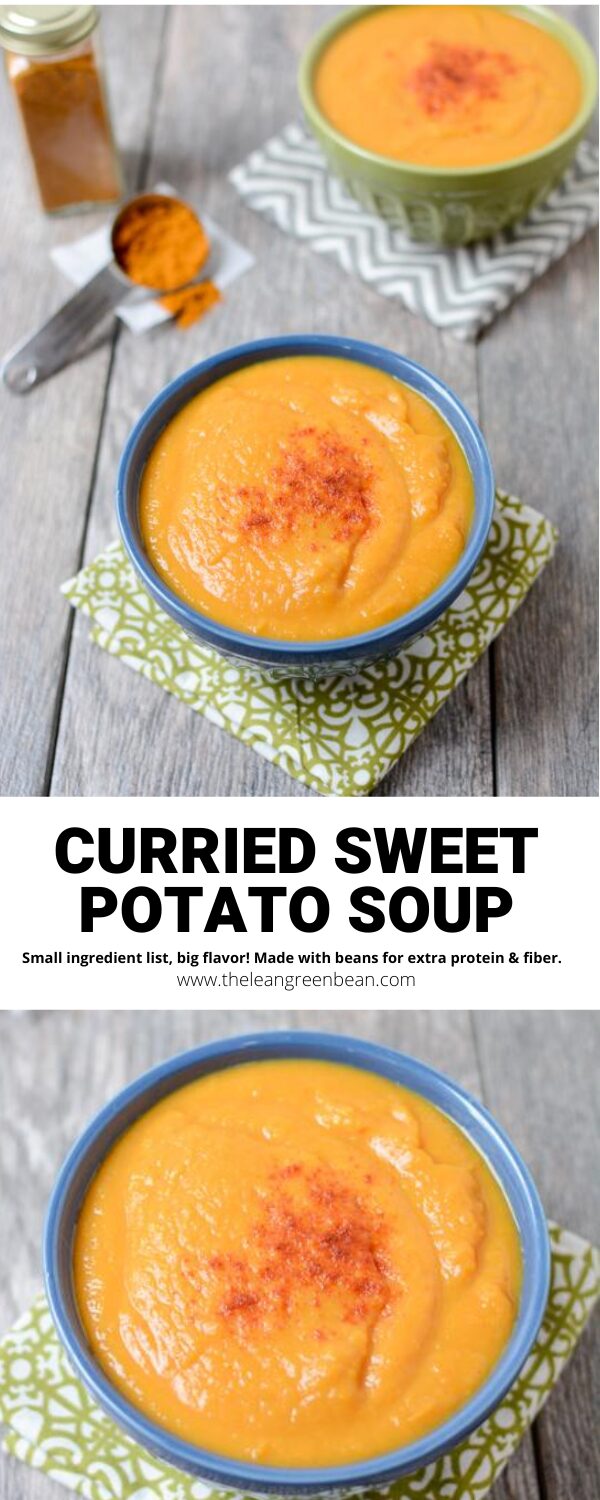 Small ingredient list, big flavor. This Curried Sweet Potato Soup is perfect for dinner on a cold fall evening. Make a double batch and freeze some for a busy week!